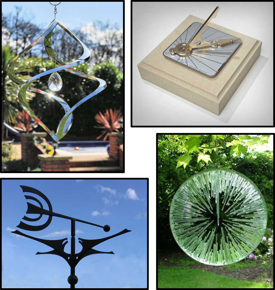 kinetic art in the garden 