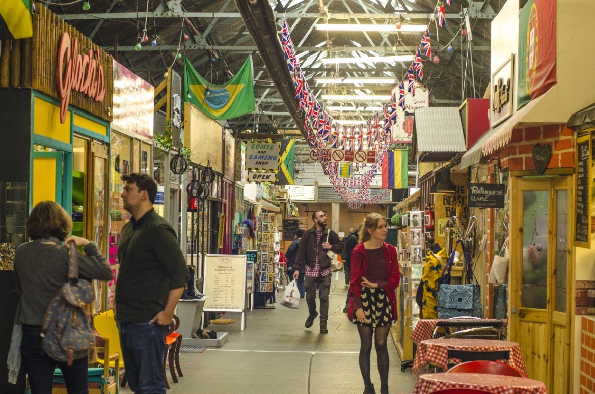 Tooting Market on Tooting High Street, South West London. One of the best areas to live in London.